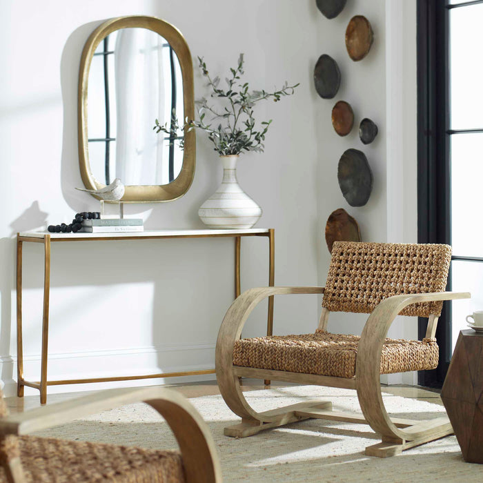 Affinity Console Table Antique Gold-Furniture-Uttermost-Lighting Design Store