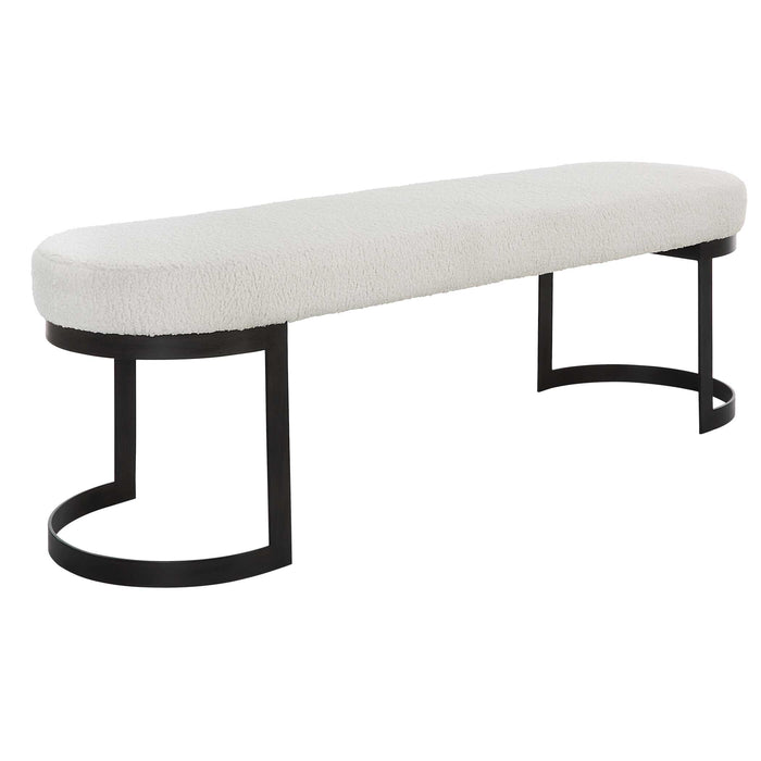 Infinity Bench Matte Black-Furniture-Uttermost-Lighting Design Store