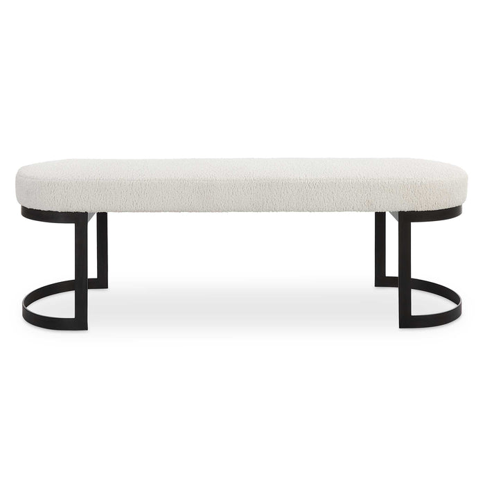 Infinity Bench Matte Black-Furniture-Uttermost-Lighting Design Store