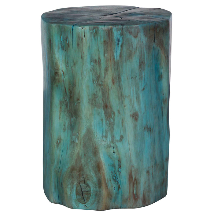 Habitat Accent Stool Rich Blue-green Stain Highlighting-Furniture-Uttermost-Lighting Design Store