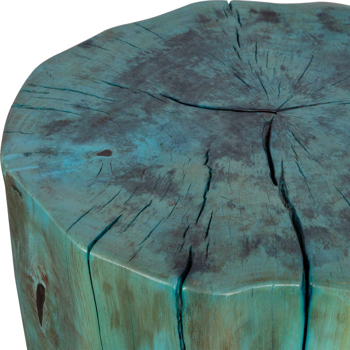 Habitat Accent Stool Rich Blue-green Stain Highlighting-Furniture-Uttermost-Lighting Design Store
