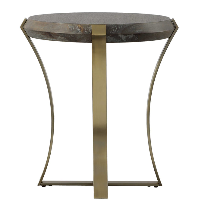 Unite Side Table Brushed Brass-Furniture-Uttermost-Lighting Design Store