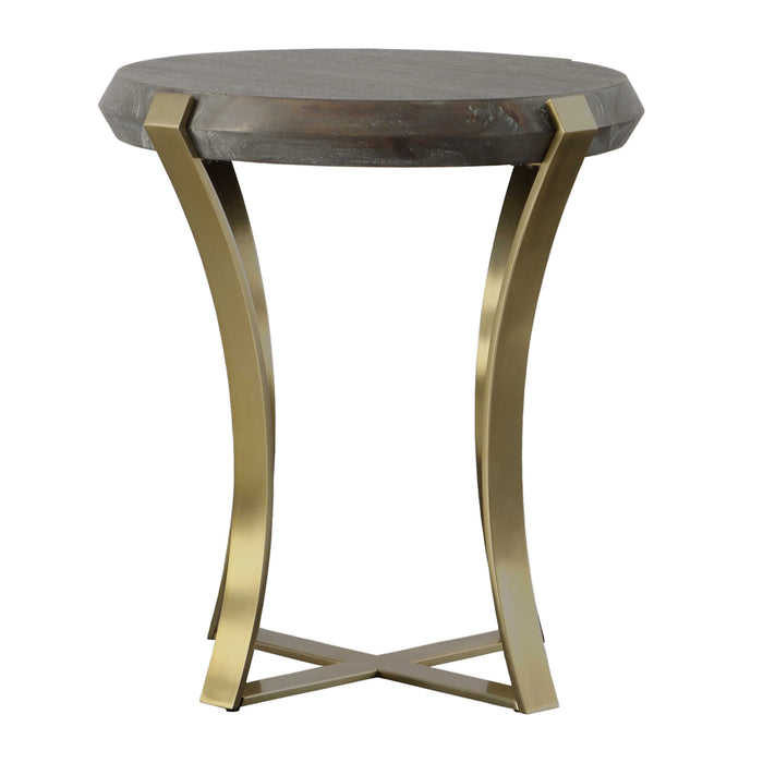 Unite Side Table Brushed Brass-Furniture-Uttermost-Lighting Design Store