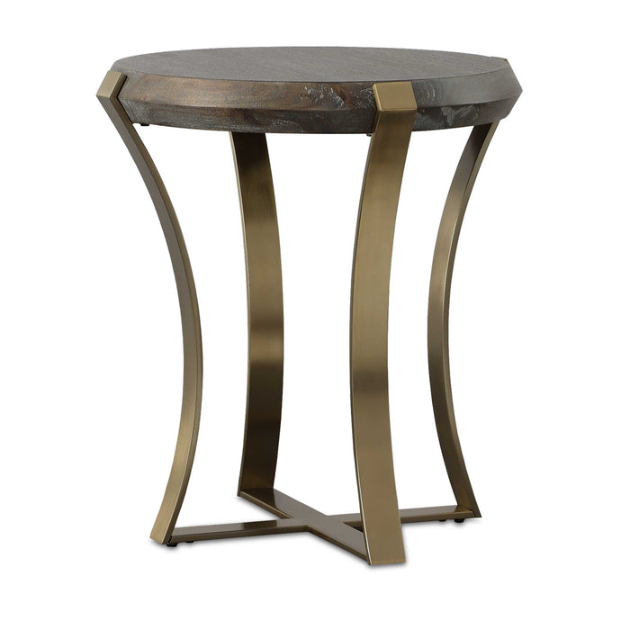 Unite Side Table Brushed Brass-Furniture-Uttermost-Lighting Design Store