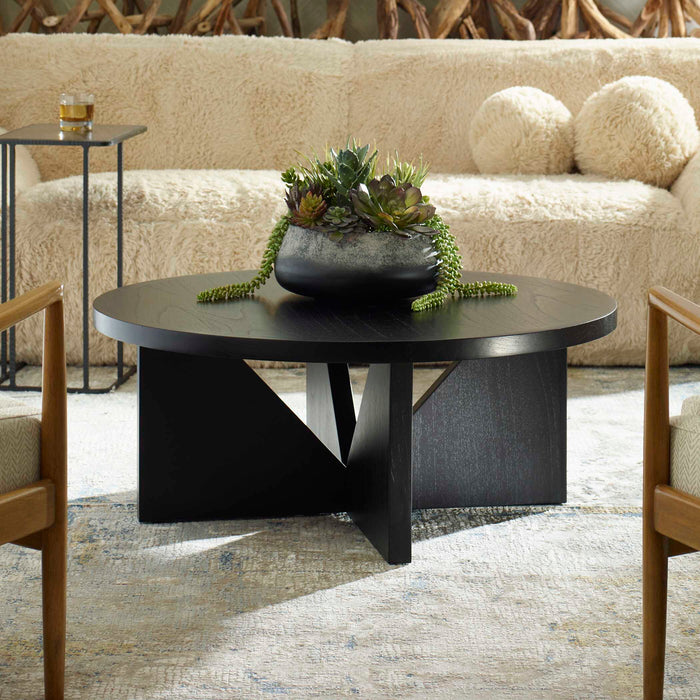 Nadette Coffee Table Dark Espresso-Furniture-Uttermost-Lighting Design Store