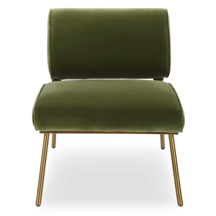 Knoll Accent Chair Brushed Brass-Furniture-Uttermost-Lighting Design Store
