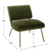 Knoll Accent Chair Brushed Brass-Furniture-Uttermost-Lighting Design Store