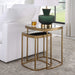 Vista Nesting Tables, Set Of 2 Antique Gold-Furniture-Uttermost-Lighting Design Store