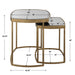 Vista Nesting Tables, Set Of 2 Antique Gold-Furniture-Uttermost-Lighting Design Store