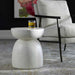 Inhale Accent Table Matte White-Furniture-Uttermost-Lighting Design Store