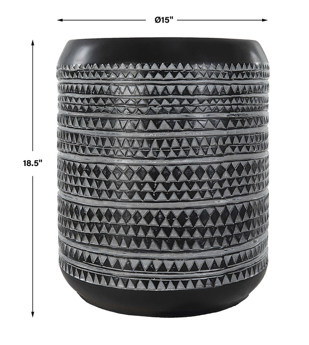 Cutting Edge Accent Table Chalk Black-Furniture-Uttermost-Lighting Design Store