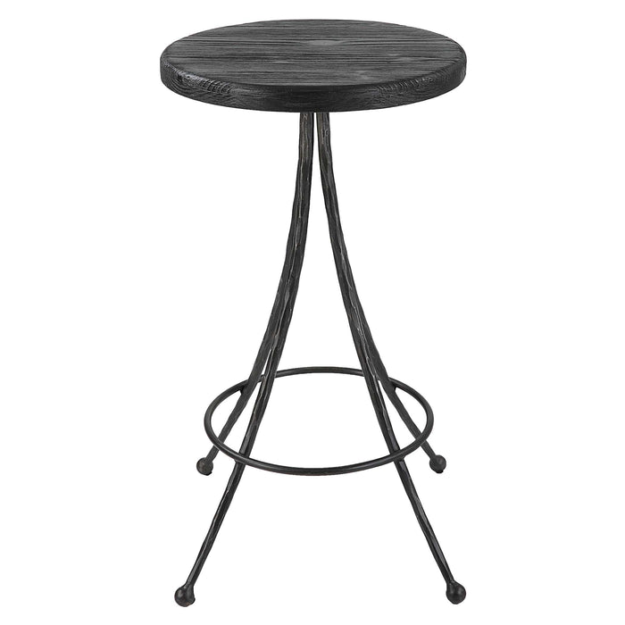 Sona Counter Stool Matte Black-Furniture-Uttermost-Lighting Design Store