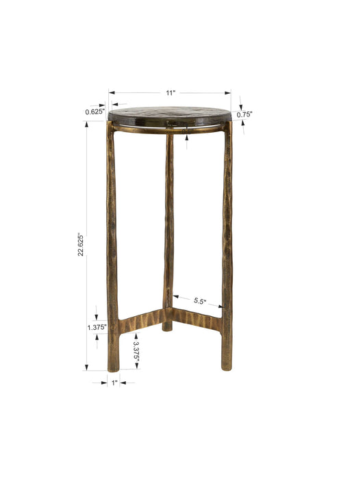 Eternity Accent Table Antique Brass-Furniture-Uttermost-Lighting Design Store