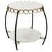 Chainlink Side Table Antiqued Gold-Furniture-Uttermost-Lighting Design Store
