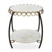 Chainlink Side Table Antiqued Gold-Furniture-Uttermost-Lighting Design Store