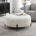 Arles Ottoman Satin Black-Furniture-Uttermost-Lighting Design Store