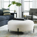 Arles Ottoman Satin Black-Furniture-Uttermost-Lighting Design Store