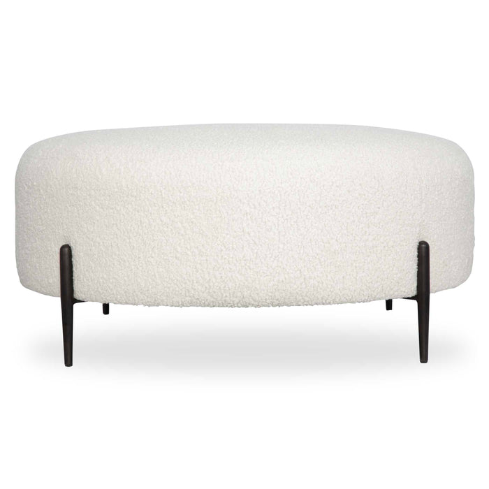 Arles Ottoman Satin Black-Furniture-Uttermost-Lighting Design Store