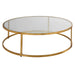 Radius Coffee Table Antiqued Gold-Furniture-Uttermost-Lighting Design Store