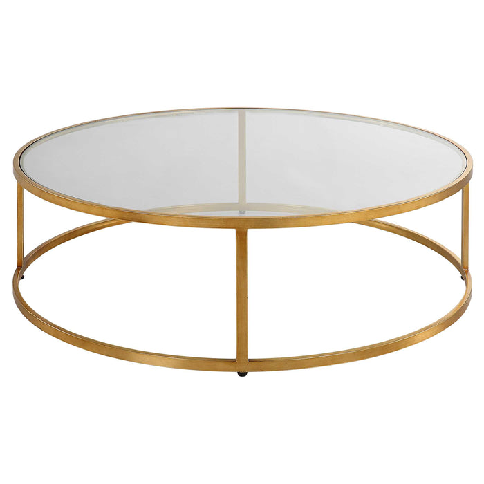 Radius Coffee Table Antiqued Gold-Furniture-Uttermost-Lighting Design Store