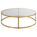 Radius Coffee Table Antiqued Gold-Furniture-Uttermost-Lighting Design Store
