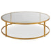 Radius Coffee Table Antiqued Gold-Furniture-Uttermost-Lighting Design Store