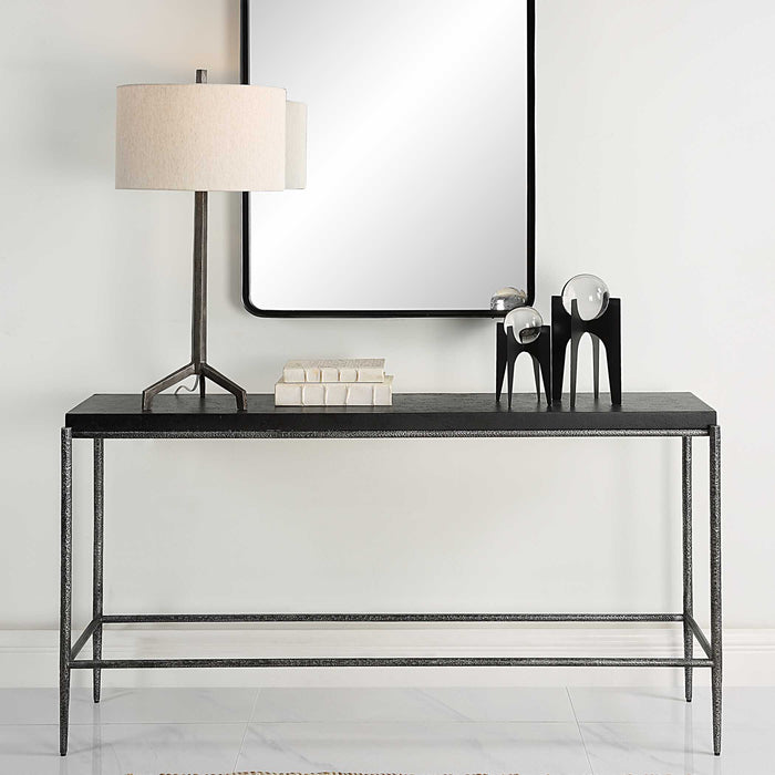 Crescendo Console Table Dark Silver-Furniture-Uttermost-Lighting Design Store