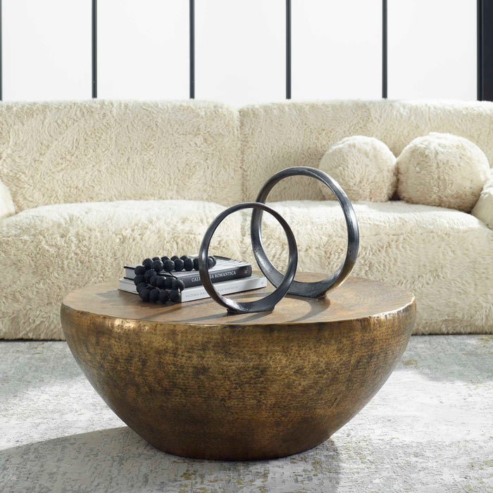 Gilded Dome Coffee Table-Uttermost-Lighting Design Store