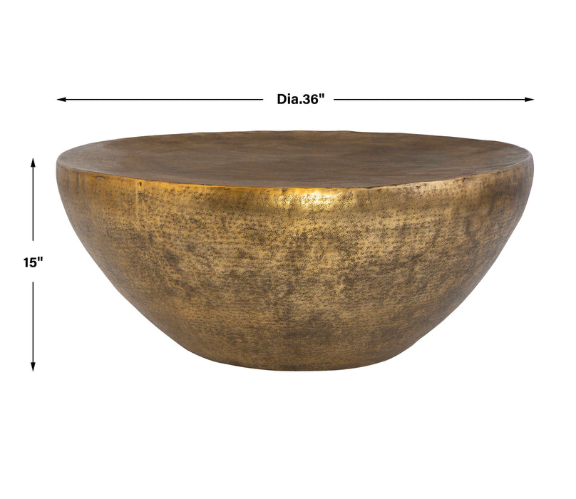 Gilded Dome Coffee Table-Uttermost-Lighting Design Store