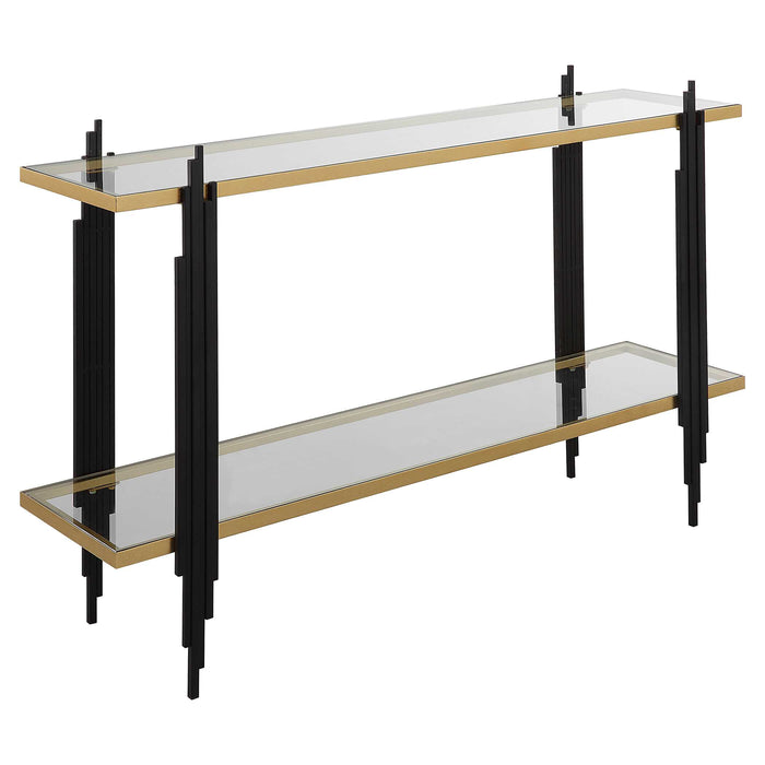 Empire Console Table Gold Leaf-Furniture-Uttermost-Lighting Design Store