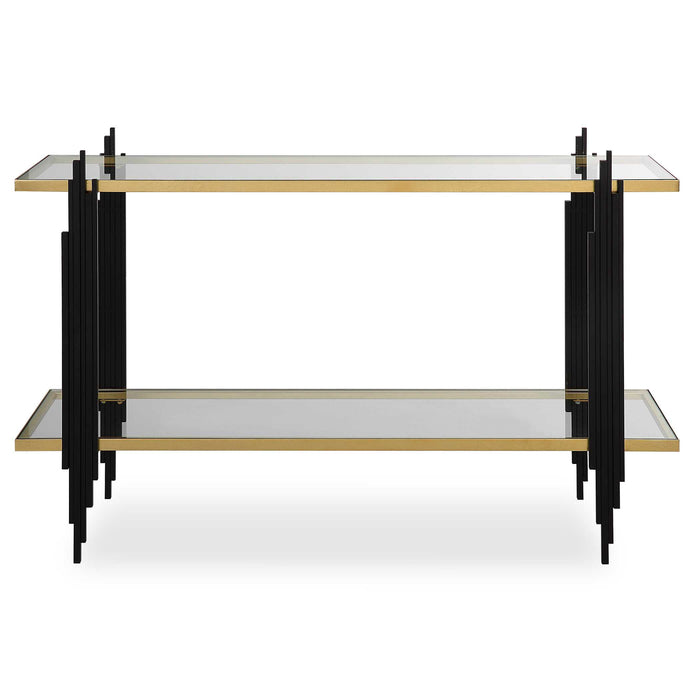 Empire Console Table Gold Leaf-Furniture-Uttermost-Lighting Design Store