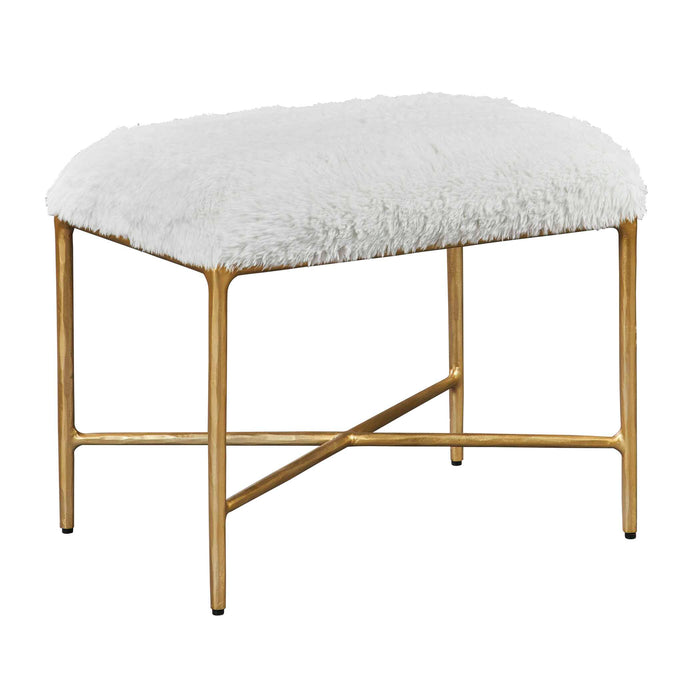 Charmed Bench Soft Gold-Furniture-Uttermost-Lighting Design Store