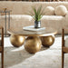 Triplet Coffee Table Antique Brass-Furniture-Uttermost-Lighting Design Store