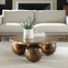 Triplet Coffee Table Antique Brass-Furniture-Uttermost-Lighting Design Store