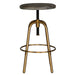 Revolve Counter Stool Brushed Brass-Furniture-Uttermost-Lighting Design Store