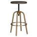 Revolve Counter Stool Brushed Brass-Furniture-Uttermost-Lighting Design Store