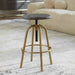 Revolve Counter Stool Brushed Brass-Furniture-Uttermost-Lighting Design Store