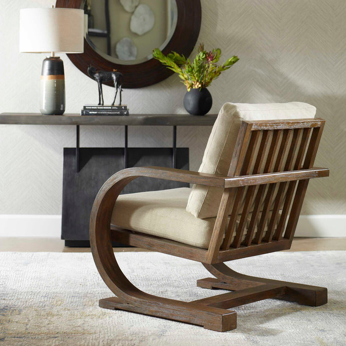 Bedrich Accent Chair Mango Wood-Furniture-Uttermost-Lighting Design Store