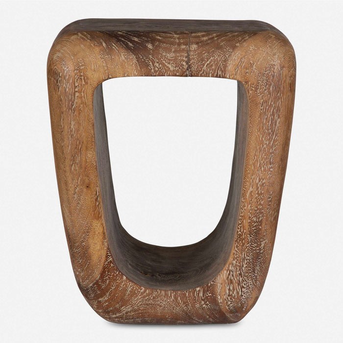 Loophole Accent Stool Natural Wash-Furniture-Uttermost-Lighting Design Store