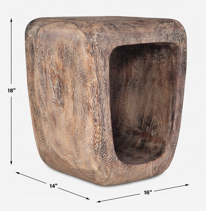 Loophole Accent Stool Natural Wash-Furniture-Uttermost-Lighting Design Store