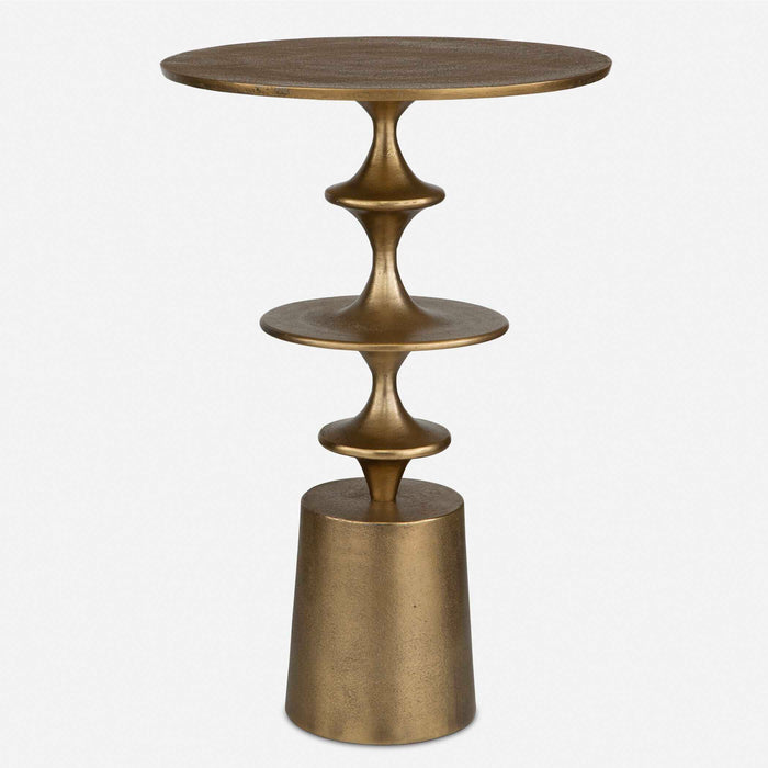 Flight Accent Table Antique Brass-Furniture-Uttermost-Lighting Design Store