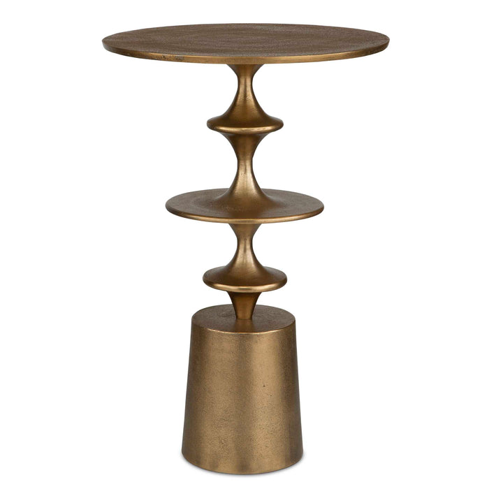 Flight Accent Table Antique Brass-Furniture-Uttermost-Lighting Design Store