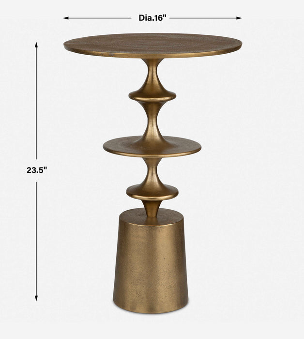 Flight Accent Table Antique Brass-Furniture-Uttermost-Lighting Design Store