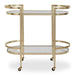 Isabelle Bar Cart Gold Leaf-Furniture-Uttermost-Lighting Design Store