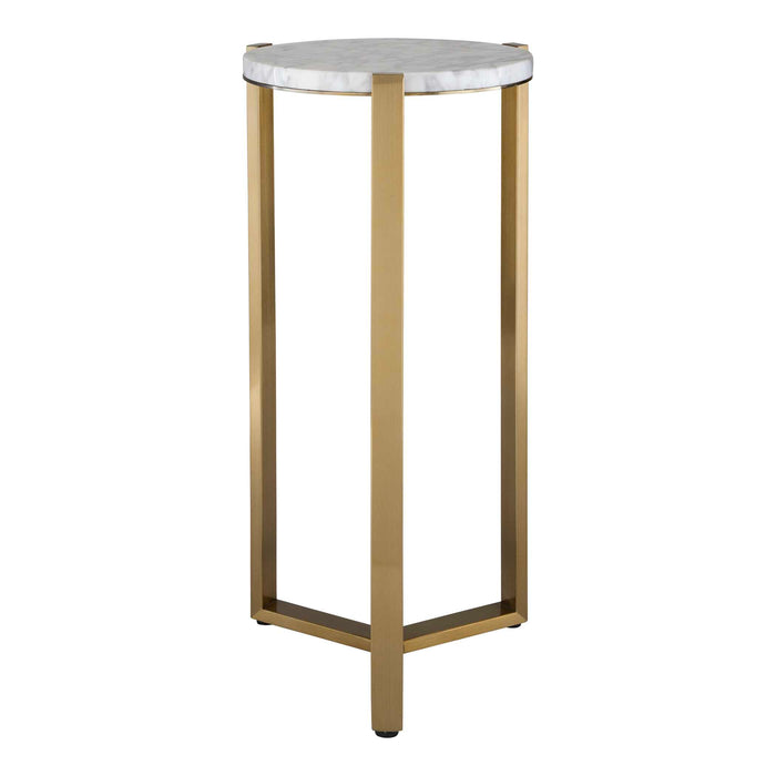 Pietra Drink Table Antique Brass-Furniture-Uttermost-Lighting Design Store