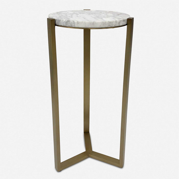 Pietra Drink Table Antique Brass-Furniture-Uttermost-Lighting Design Store