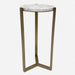 Pietra Drink Table Antique Brass-Furniture-Uttermost-Lighting Design Store