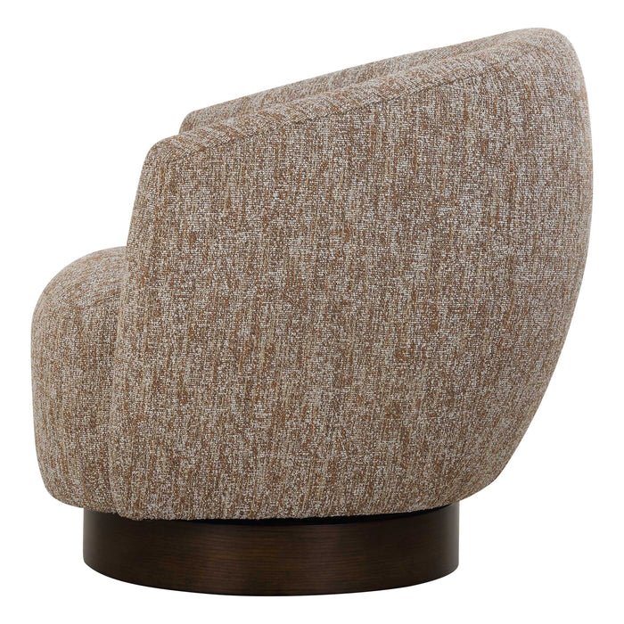 Dunes Swivel Chair Dark Walnut-Furniture-Uttermost-Lighting Design Store