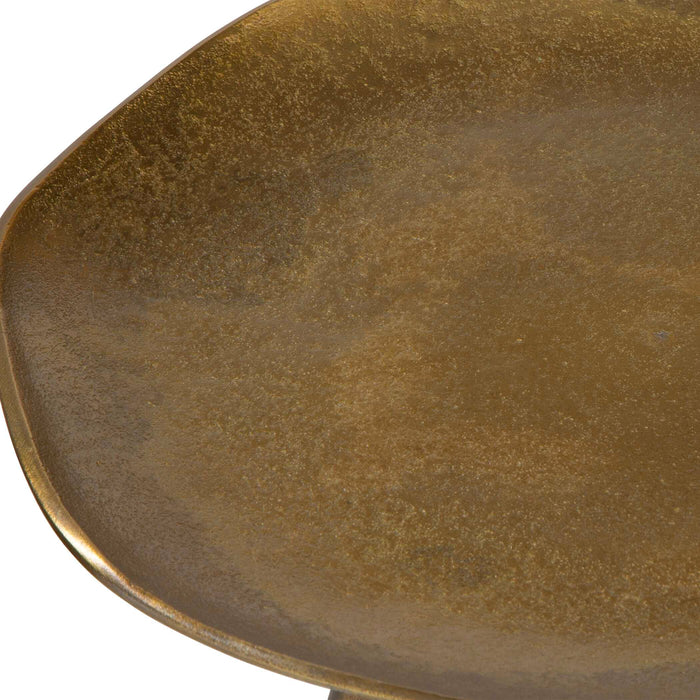 Lily Pad Accent Table Antique Brass-Furniture-Uttermost-Lighting Design Store