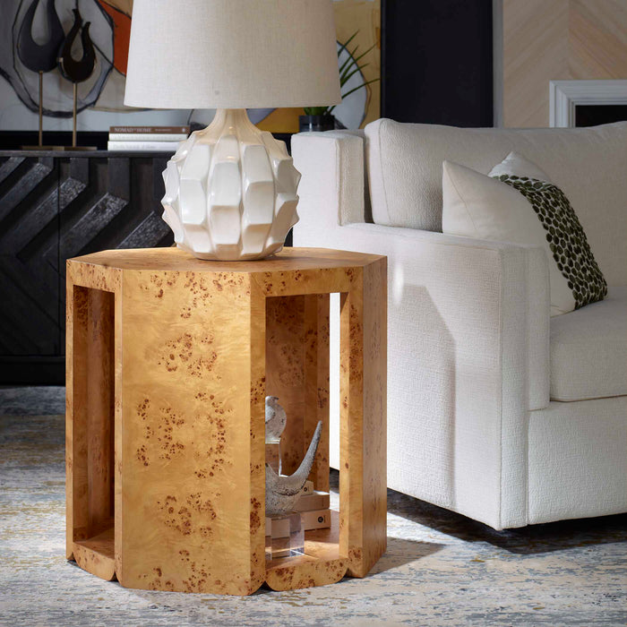 Indus Side Table Natural Poplar Burl-Furniture-Uttermost-Lighting Design Store